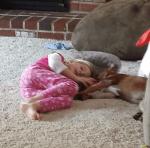 Happy Tail: Shay (formerly Louise) 2 Snuggling with kaelyn