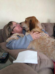 Happy Tail Update: Daisy Mae 1 giving momma some love :)